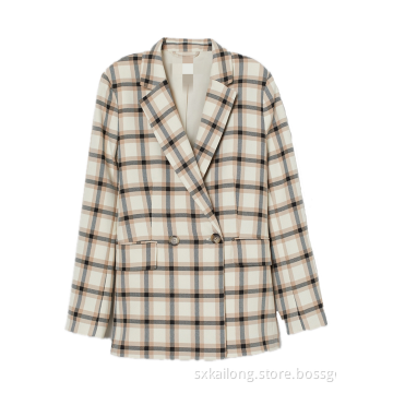 Ladies Check TR Blazer